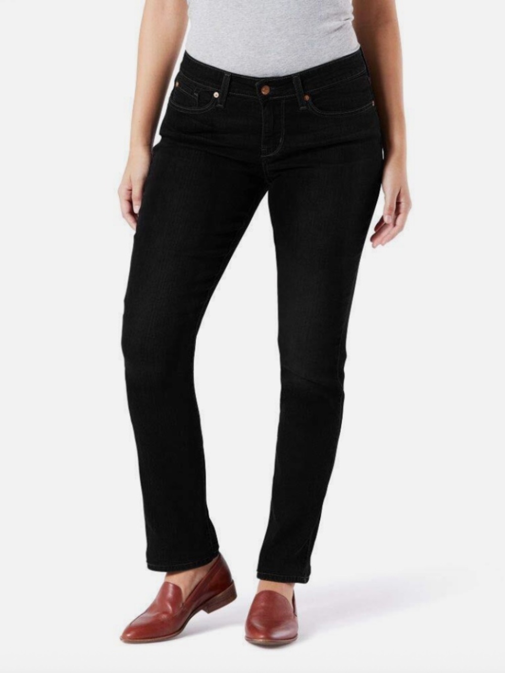 Signature by Levi Strauss Women's Straight Leg Jeans - Black
